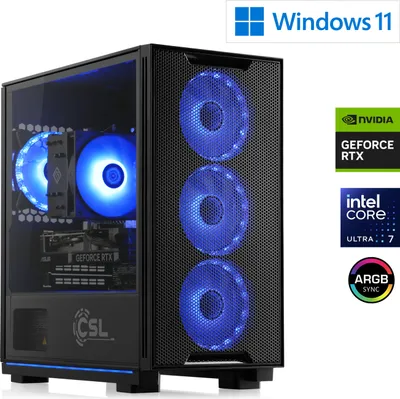 Obrázek produktu pro Herní PC, Intel Core Ultra 7 265KF, 3900 MHz, GeForce RTX 5060 Ti, 32 GB DDR5 RAM, 2000 GB M.2 SSD, Windows 11 Home, USB 3.2 | M12160H