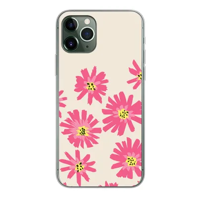 Produktbild von MuchoWow® Handyhülle Schutzhülle Hülle für iPhone 11 Pro Blumen - Muster - Minimalismus Silikon Softcase Handy Hülle - Handy