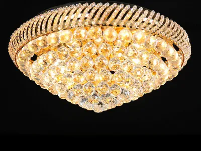 Produktbild von Clayre & Eef Kristall-Deckenlampe Ø 60x25 cm Transparant Eisen