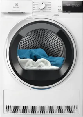 Produktbild von Electrolux EW6HI6284BN, Freistehend, Frontlader, Wärmepumpe, Weiß, Drehregler, Rechts