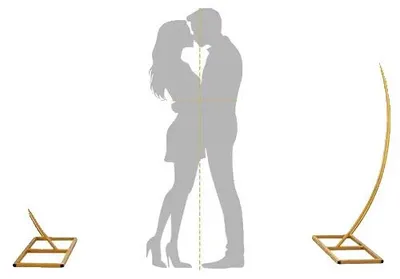 Produktbild von Hochzeitsbogenrahmen, elegantes Design, einfache Montage, Gold, S
