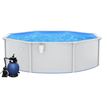 Produktbild von vidaXL Pool mit Sandfilterpumpe 460x120 cm