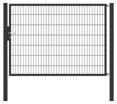 Produktbild von Alberts Einzeltor Flexo mit Zubehör, zum Einbetonieren, anthrazit, Breite 200 cm, Höhe 140 cm