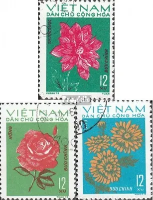 Produktbild von Briefmarken Vietnam 1974 Mi 756-758 (kompl.Ausg.) gestempelt Blumen