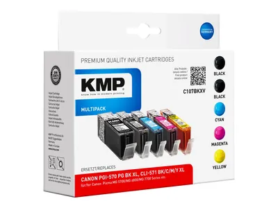 Obrázok produktu pre KMP C107BKXV Druckerpatrone Schwarz, Cyan, Magenta, Gelb