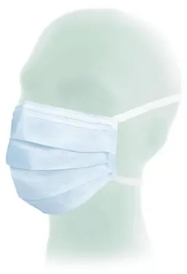 Produktbild von Suavel® Comfort Plus, OP-Maske zum Binden, blau, 1 Packung = 50 Stück