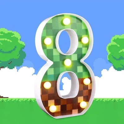 Image de Chiffres lumineux de décoration, 21,8 cm, phosphorescents, pour les fêtes