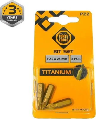 Zdjęcie produktu dla Tytanowa Końcówka Wkrętakowa Pz2X25Mm 3Szt