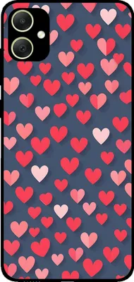 Produktbild von Smartphonica Telefon Fall passt Samsung Galaxy A05 mit rosa und roten Herzen Impressum - TPU Backcover Fall mit rosa und roten Herzen Design