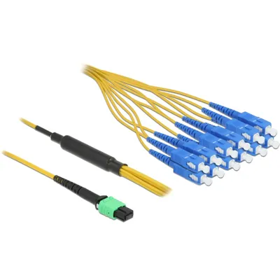 Produktbild von Delock LWL Kabel MPO Buchse zu 12 x SC Simplex Stecker, Singlemode, 9/125 µm, 2 m