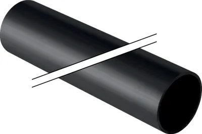 Produktbild von Geberit Rohr, PE, DN40, 40x5000mm, PE-HD, PN8,1, schwarz, Stange mit 5m, 1 Stk.