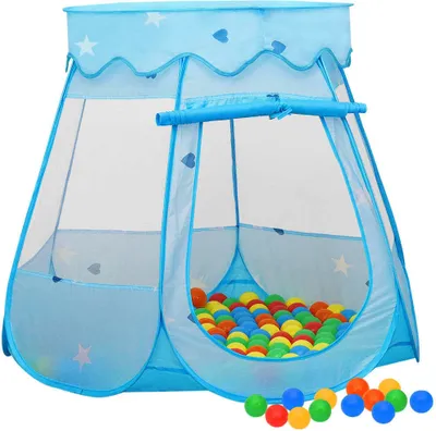 Obrázok produktu pre Detský stan na hranie s 250 loptičkami modrý 102x102x82 cm