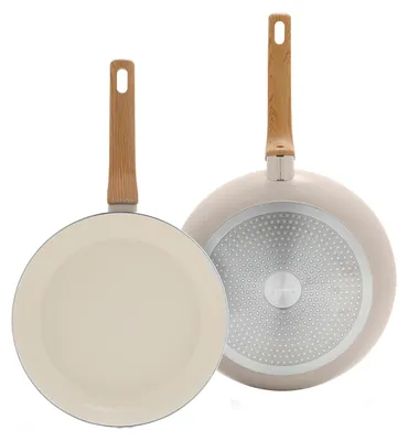 Obrázek produktu pro Sada dvou pánví GreenPan Essence, hnědé barvy, o průměrech 26 cm a 30 cm. Vhodné do myčky