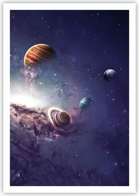 Produktbild von Poster - Poster ohne Rahmen - Kosmos Planeten die Sterne - 70x100 cm - Wand Bild - Wanddeko - Wandbilder - Kunstposter - Wandposter - Bilder - Kunstdruck - Wanddekoration - Wandbild - P2XPA70x100-4851