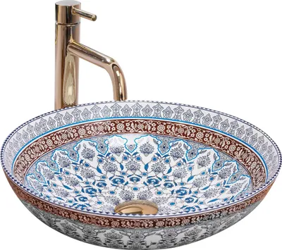 Produktbild von Rea Aufsatzwaschbecken Arte Round Blue