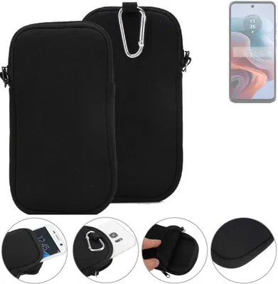 Produktbild von K-S-Trade Neopren-Hülle Handyhülle kompatibel mit Motorola G34 5G Schutzhülle Neoprenhülle Sleeve Schutz-Hülle Gürtel Tasche Case Holster