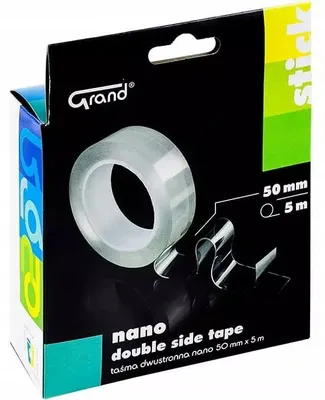 Imagen del producto de Cinta adhesiva de doble cara nano GRAND, 50 mm x 5 m x 1 mm