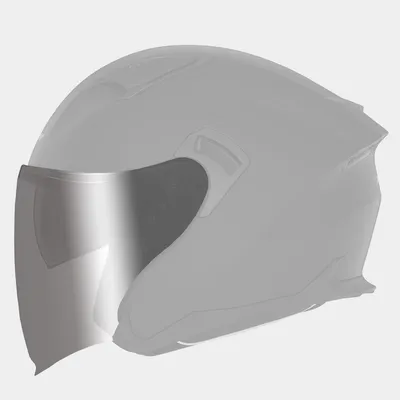 Productafbeelding van Vizier NOX N130, zilverkleurige spiegelcoating, geschikt voor NOX helmen, polycarbonaat