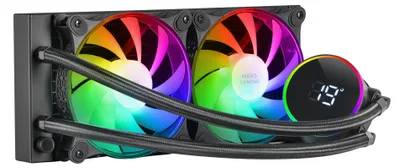 Produktbild von Mars Gaming ML-LCD240, Flüssigkeitskühlung, 12 cm, Schwarz
