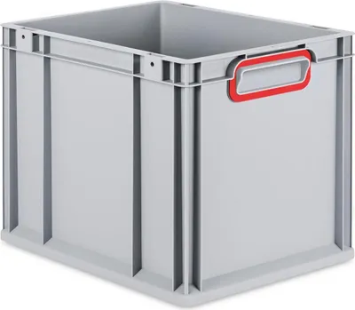 Produktbild von Allit EuroBox 432, 400x300x320 mm, Griffe geschlossen, grau/rot
