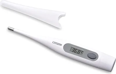 Produktbild von Citizen CTA303 Antibakterielles, wasserfestes, digitales medizinisches Thermometer mit Fieberalarm, oral, Achselhöhle, rektal, genaue Messungen für Erwachsene, Kinder, Kleinkinder und Babys