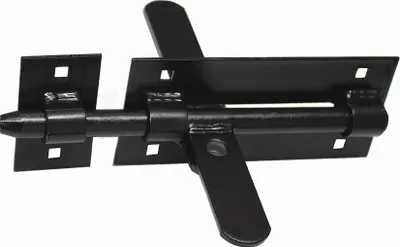 Produktbild von Bolzenriegel Türriegel Torriegel Schlossriegel beidseitig zweiseitig - Größe: 150 /16 Schwarz - Menge: 2