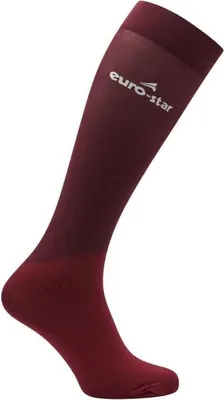 Obrázek produktu pro Euro-Star ESGlitter jezdecké podkolenky tenké se silikonovým gripem dark berry, velikost:One Size