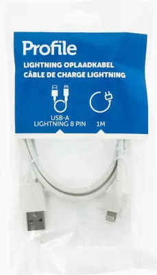 Image de Câble Usb-a Vers Lightning 1 M Blanc - Profile