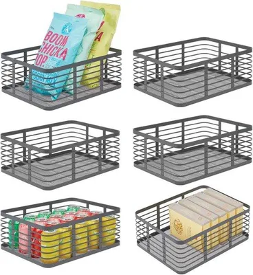 Produktbild von Famanu Aufbewahrungskörbe Set von 6 - Dunkelgrau