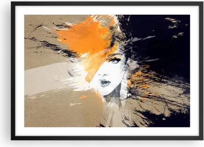 Produktbild von Gerahmtes Poster - Schwarzer Rahmen - Abstraktion Frau - 70x50 cm - Wand Bild - Wanddeko - Wandbilder - Kunstposter - Wandposter - Bilderrahmen - Bilder - Kunstdruck - Wandbild - P2BAA70x50-3656