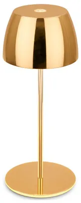 Image de Briloner Serina Mini lampe de table LED sans fil IP44, à intensité variable, tactile, anti-éclaboussures, sans fil, couleur or, Ø8 x 20 cm