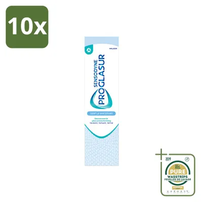 Zdjęcie produktu dla 10 sztuk pasty do zębów Sensodyne Proglasur Gentle Whitening - 75 ml - zestaw ekonomiczny