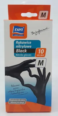 Zdjęcie produktu dla Rękawiczki jednorazowe Ravi r. M nitryl 10 szt.