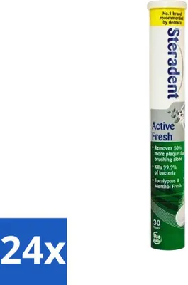 Obrázek produktu pro Tablety na čištění zubních protéz Active Fresh, 30 kusů, 3 minuty