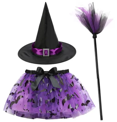 Imagen del producto de Disfraz de bruja - Falda de bruja - 3 piezas - Halloween