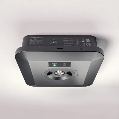 Produktbild von hoftronic LED Aufbaustrahler Notbeleuchtung 3W 280lm IP65 Schwarz 6500K