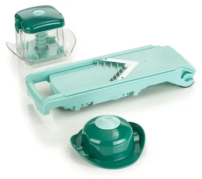 Produktbild von Gemüseschneider Gurkenhobel - Verstellbarer Hobel mit V-Klinge aus Edelstahl - Mandoline mit Julienne-schneider