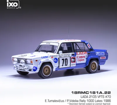 Produktbild von Lada 2105 VFTS Nr.70 E.Tumalevicius/P.Videika 1000-Seen-Rallye 1986 IXO 1:18