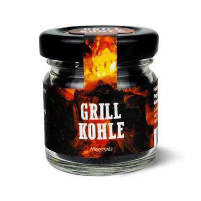 Produktbild von Mini Glas Schwarzes Hawaii Salz "Grillkohle", 40 g
