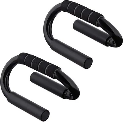 Immagine prodotto di Barre push-up ergonomiche in metallo nero antiscivolo