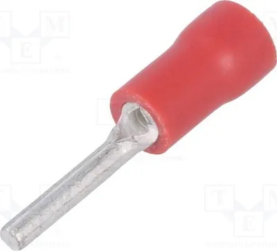 Immagine prodotto di 10 connettori a crimpare per cavi, diametro: 1,9 mm, sezione: 0,5÷1,5 mm², connessione a crimpare, isolati, modello ST-070/R, isolati