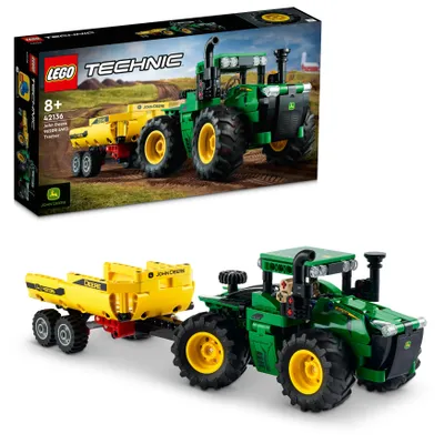 Zdjęcie produktu dla LEGO 42136 Technic Traktor John Deere 9620R 4WD Zabawkowy Ciągnik z Przyczepą, Kolekcjonerskie Zabawki Rolnicze, Zestaw Konstrukcyjny dla Dzieci w wieku od 8 lat