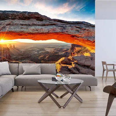 Produktbild von Fototapete USA landschaften, Mesa Arch M0275 – selbstklebende Strukturtapete 260g / 400x280cm