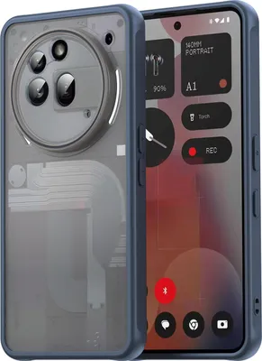 Produktbild von Matt Hülle für Nothing Phone 3a Pro mit Kameraschutz, Transluzente Matt Rückseite Stoßfeste Handyhülle Blau