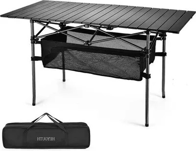 Produktbild von Famanu Klapptisch leicht und platzsparend - Aluminium - 118 x 55 x 68 cm