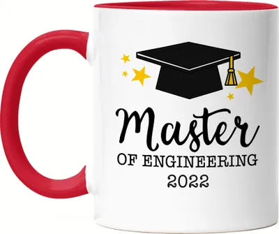 Produktbild von Master of Engineering 2022 Tasse Rot Abschluss Geschenk Studium Absolvent Masterabschluss Uni