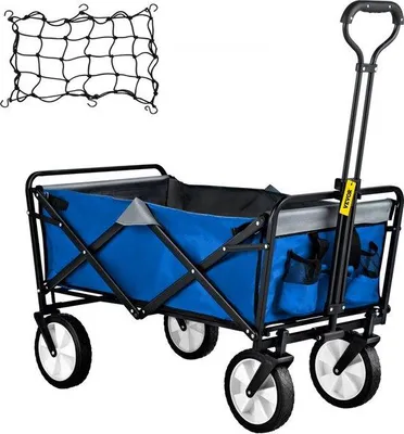 Image de Caravane pliante bleue/grise, capacité de charge de 80 kg