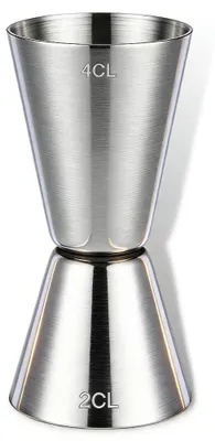 Produktbild von Cocktail-Messbecher - Doppelseitiger Barmaß-Jigger - Barzubehör - 2/4 cl Edelstahl