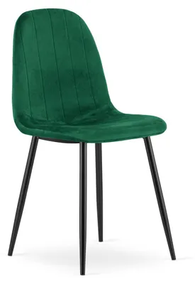 Imagen del producto de Silla de comedor Padva de terciopelo verde esmeralda