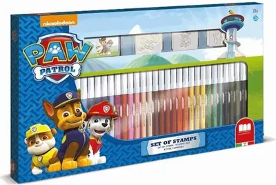 Zdjęcie produktu dla Pieczątki Psi Patrol Paw Patrol + Pisaki 36 Szt 57903  Multiprint